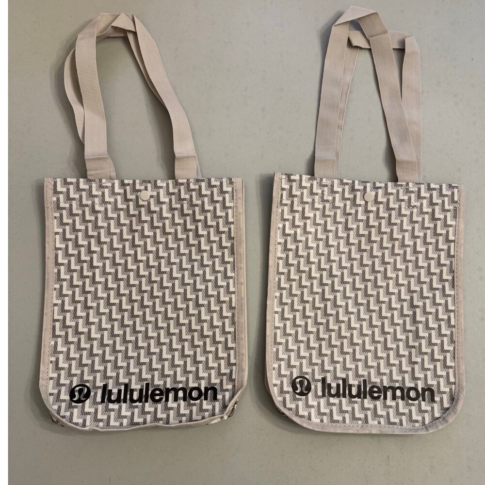 Lululemon Reusable Shopping Gift Bags Mini Set of 2 With Logo '25 Holiday